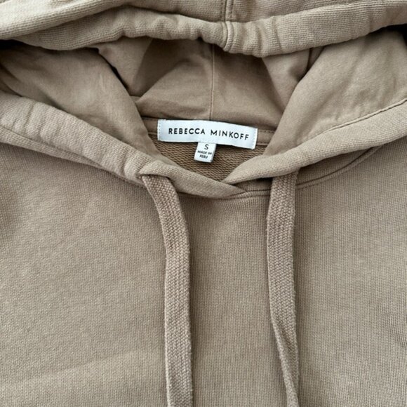 Rebecca Minkoff Evelyn Ruffle Hoodie in Sand – Size Small - Picture 5 of 8